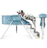 Furesh Big Dipper foldable tub setup for easy at-home grooming.