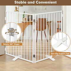 Furggis metal dog gate folded setup for space-saving versatility