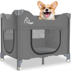 Furggis Upgraded Dog Bunk Bed front view showing bedside companionship
