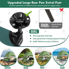Furggis elevated dog bed canopy front view highlights breathable airflow for sunny days.