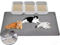 FURLINGDA 48x28 litter mat captures litter from paws to keep floors cleaner