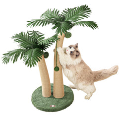 Furlogy 35inch tall cat scratching post shows easy setup and sturdy daily use.