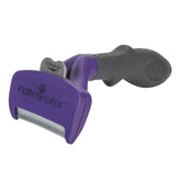FURminator deShedding tool for large cats with ergonomic handle for comfortable grooming.