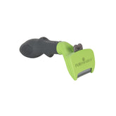 FURminator small-dog undercoat tool with ergonomic handle reduces shedding during grooming