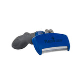 FURminator Undercoat Deshedding Tool with ergonomic handle reduces loose hair during weekly grooming.