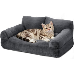FURMORENE cat bed with soft plush fabric offering cloud-like comfort for small pets' naps