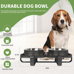 FURNIPLAS stainless-steel bowls with smooth edges for easy refills