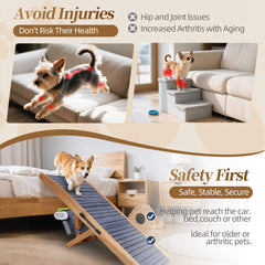 FurnPulse heavy-duty 400 lb ramp demonstrating stability for large dogs.