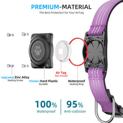 Furrigo AirTag Collar Soft Padding closeup emphasizes comfortable wear during daily walks.