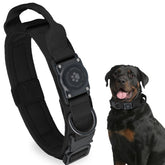 Furrigo tactical AirTag dog collar with waterproof holder for swimming and outdoor adventures