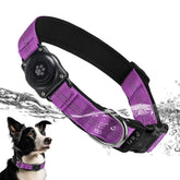 Furrigo Upgraded AirTag Dog Collar angle view shows integrated holder for easy tracking.