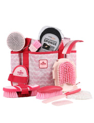 Furrishine 11-piece kit front view shows durable, all-in-one grooming for daily horse care.