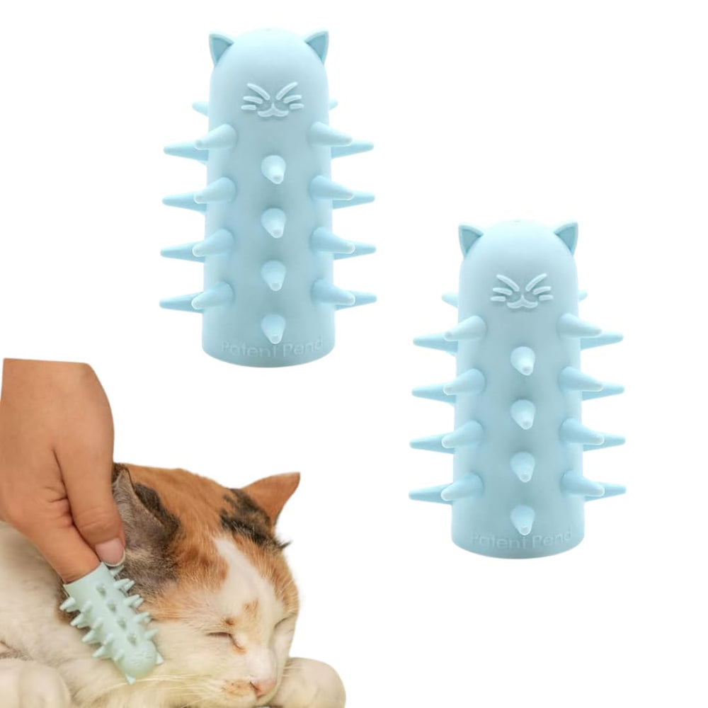 Furr&Purr cat brush set face-scratcher close-up for gentle grooming and bonding.