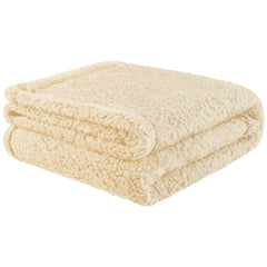furrybaby dog blanket on sofa shows cozy warmth with plush sherpa fleece