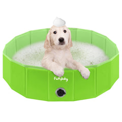 Furrybaby dog pool foldable green 32 with portable outdoor use