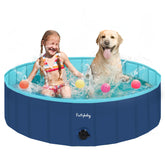 Furrybaby dog pool navy 47-inch open view for quick setup and outdoor fun.