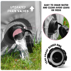 Furrybaby pool with drain hole enables quick water release after use