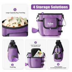 FurtasticFinds dog treat pouch four storage spaces organize treats and essentials.