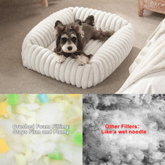 FURTIME dog bed anti-slip bottom keeps the bed in place on floors