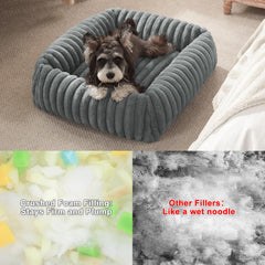 FURTIME dog bed cloud-like comfort foam provides warm, cozy resting spot.