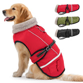 FURTIME dog-winter-coat waterproof-fabric keeps dogs dry on snowy walks