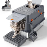 FURTIME front-entry litter box with easy-access design improves daily cleaning