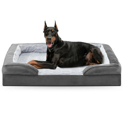 FURTIME orthopedic dog bed foam closeup shows-supportive foam for joint relief and comfort.