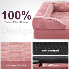 FURTIME orthopedic dog bed waterproof layer protects foam from spills