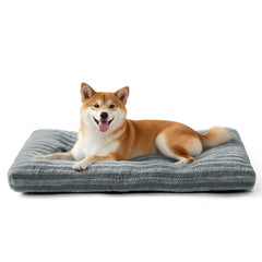 FURTIME Washable Dog Bed Medium full view showing plush comfort and secure base.