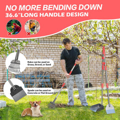 FUSBUNTY 28-inch foldable claw scoop compact for travel and outdoor use.