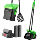 FUSBUNTY Pooper Scooper swivel-bin and rake for quick yard cleanup.