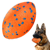 FUSOTO dog football toy 5.5-inch orange improves indoor/outdoor play and training drills.