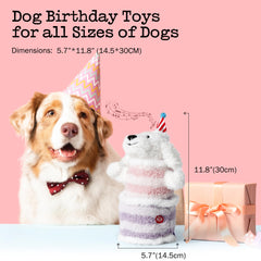Fuzzwoof Birthday Cake Dog Toy singing performance for joyful pets.