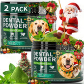 Fuzzycare dog dental powder bottle 150g offering long-lasting oral care support.