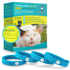 FuzzyMilky calming collar blue packaging ready for travel signaling calming solution for anxious cats