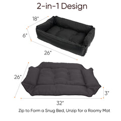 FuzzyTrek non-slip-bottom-dog-bed stays steady on smooth floors
