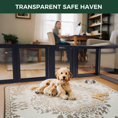 FXW AuraSpace cleanable surface image emphasizes easy wipe-down maintenance after meals or play.