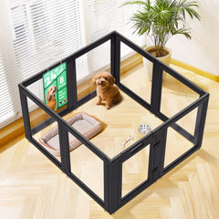 FXW AuraSpace divider inside view showing two-area setup for easy dog separation.