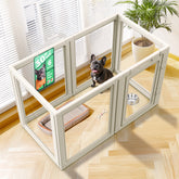 FXW AuraSpace playpen front view; spacious containment for small dogs.