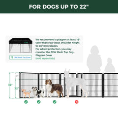 FXW Homeplus Unleashed 8-panel configuration provides versatile space for growing puppies and seniors.