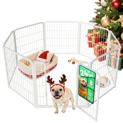 FXW Homeplus Unleashed assembled dog pen for safe indoor play and supervision.