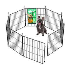 FXW MiniPaws Unleashed yard setup shows a secure play space for small dogs outdoors.
