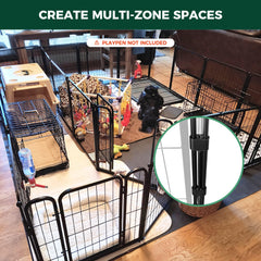 FXW Playpen Connector installation step shows tool-free setup.