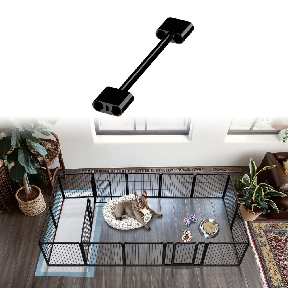 FXW Playpen Connector pack of 2 side view demonstrates panel-to-panel expansion.
