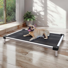 FXW TitanNest chew-proof elevated bed showing durable edges for safe chewing.