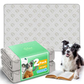 FXW washable pee pad with absorbent-core for high-capacity spills in playpen.