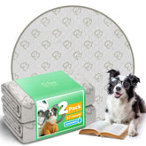 FXW washable pee pad round flatlay for quick cleaning and setup