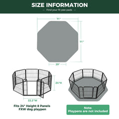 FXW pad with waterproof TPU shield protects floors from leaks.