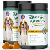 FXZRQJ dog allergy chews packaging view highlights convenient 500-count bottle for easy dosing
