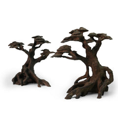 FZONE resin aquarium driftwood large tree enhances depth in nano aquascapes.